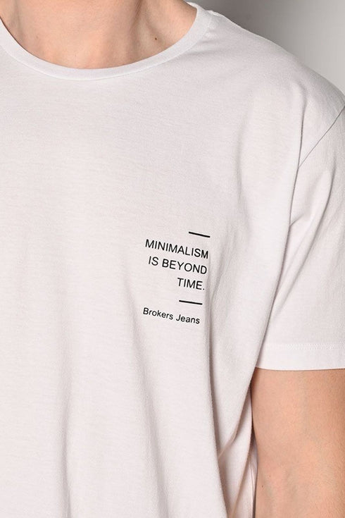 Ανδρικό T-Shirt Κοντομάνικο Λευκό Brokers
